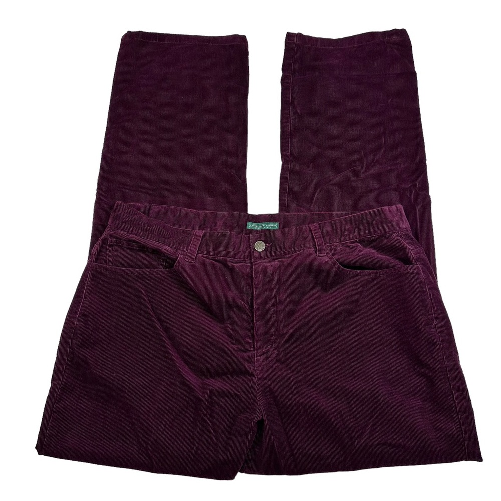 Lauren Ralph Lauren Jeans Womens Corduroy Classic Straight Size 16 Purple Wine